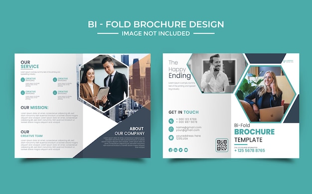 Vorlage für kreative business-bifold-broschüren
