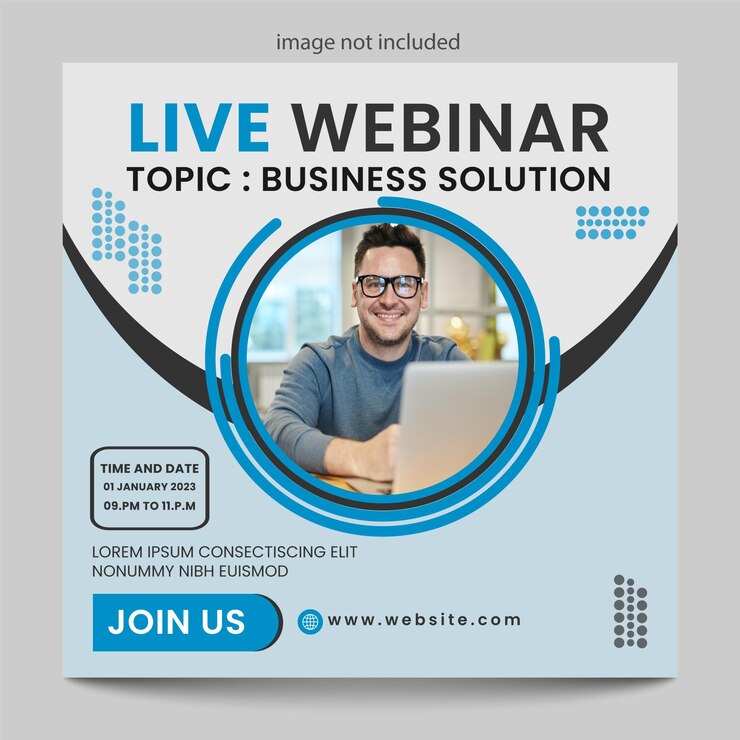 Vorlage für Live-Webinar-Beiträge in sozialen Medien