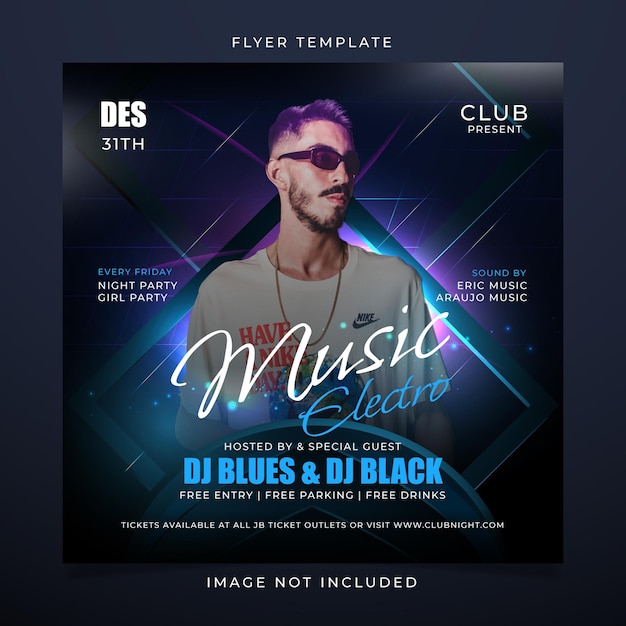 Vorlage für Musik-Elektro-Flyer