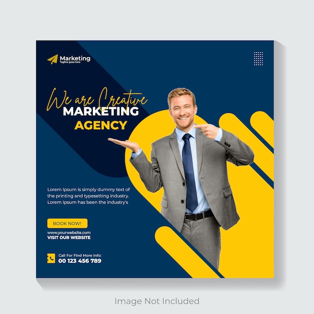 Vorlage für Posts für digitale Marketingagenturen und Corporate Social Media