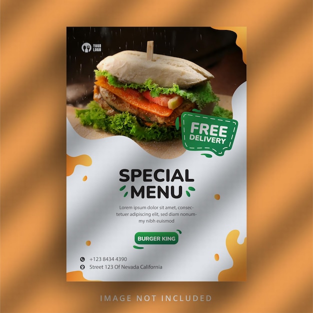 Vorlage für Restaurantflyer