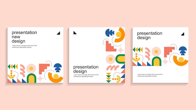 Vorlage für Social-Media-Beiträge mit farbenfrohem Musterdesign