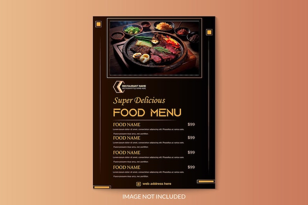 Vorlage für speisekarten und marketing-flyer für restaurants