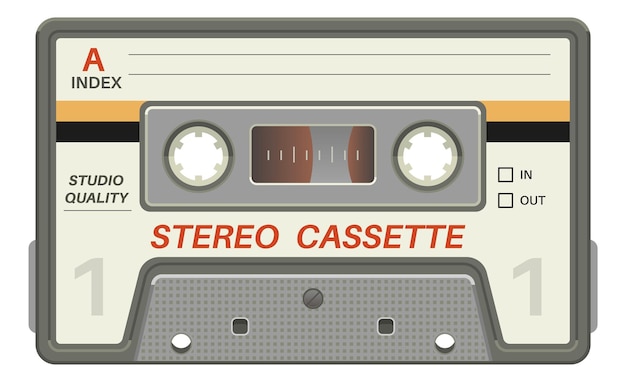 Vorlage für stereo-tonaufzeichnungskassette tonband