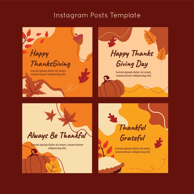 Vorlage für thanksgiving-instagram-beiträge