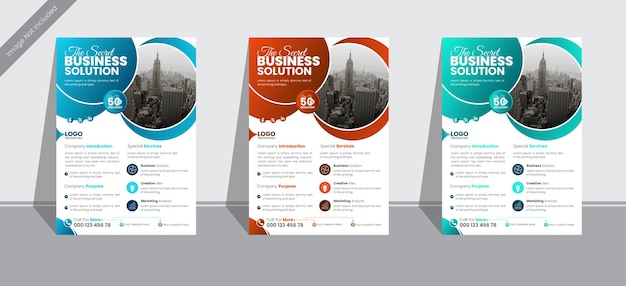 Vorlage für Unternehmensflyer Vorlage für Pager Vorlage für Broschüre Design Vorlage