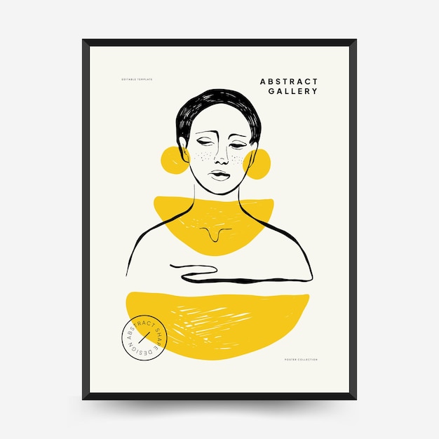 Vorlage für vertikale Poster mit antiken Statuen. Moderne Karte, Wandkunst.
