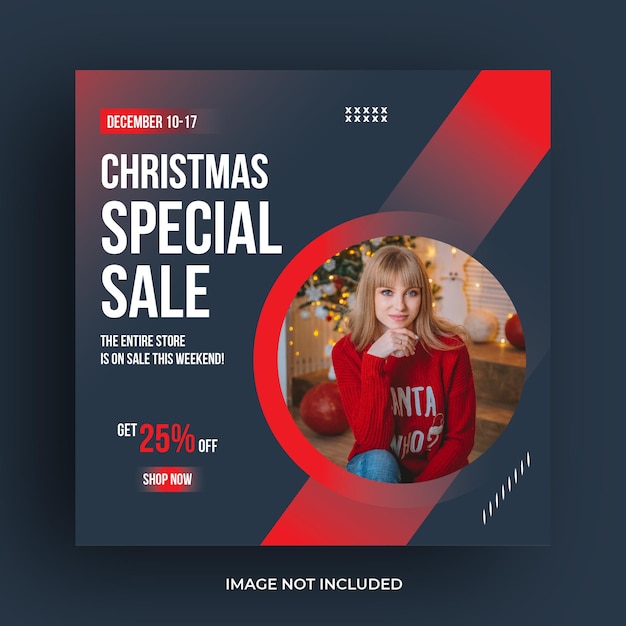 Vorlage für Weihnachtsverkaufsbanner