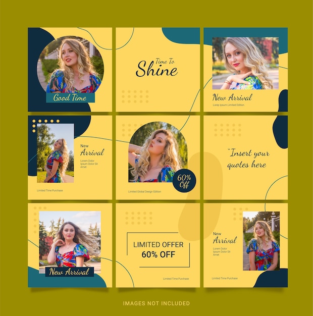 Vorlage Puzzle Instagram Fashion Post