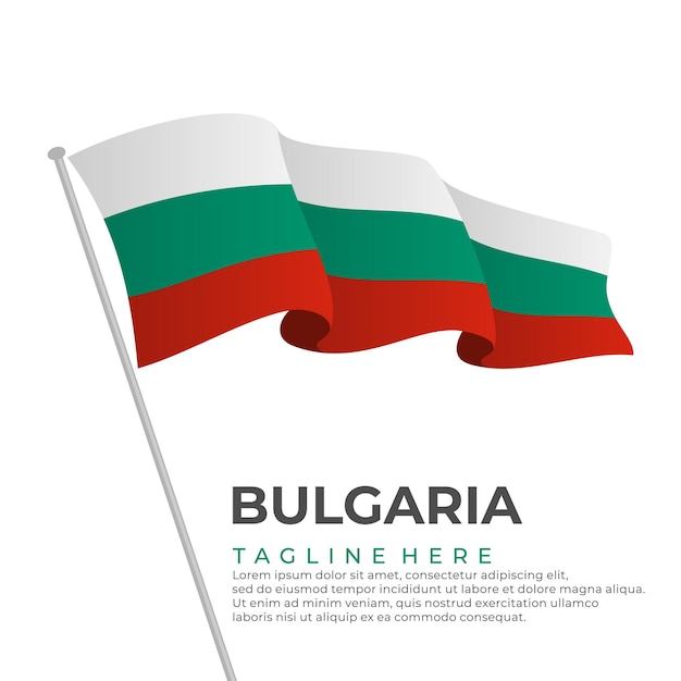 Vorlage Vektor Bulgarien Flagge modernes Design