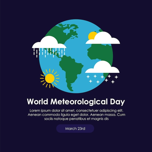 Vorlage-vektor für den weltmeteorologischen tag