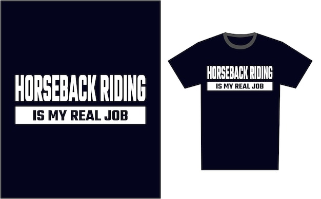 Vorlage-Vektor für T-Shirts zum Reiten
