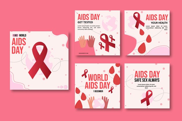 Vorlage zum Welt-Aids-Tag für soziale Medien