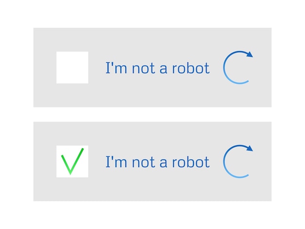 Vorlage zur Eingabe von Captcha Ich bin kein Roboter