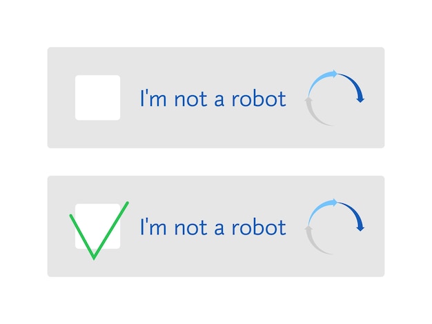 Vorlage zur Eingabe von Captcha Ich bin kein Roboter