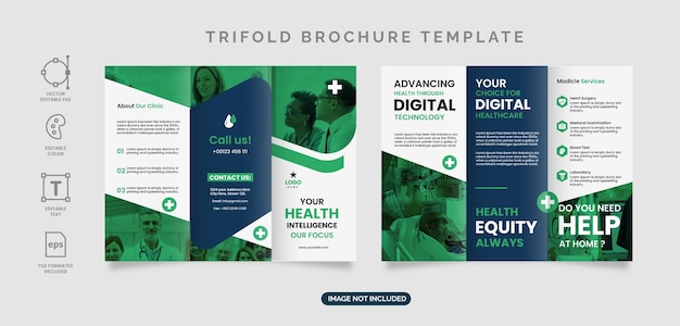 Vorlagen für digitale medizinische trifold-broschüren