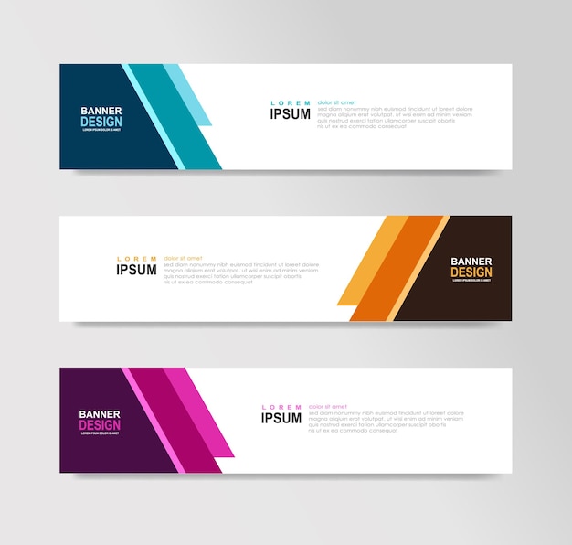 Vorlagen für horizontale Web-Banner Website-Header SEO-Anzeigen Flyer Einladungskarte Platz für ein Foto