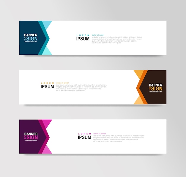 Vorlagen für horizontale Web-Banner Website-Header SEO-Anzeigen Flyer Einladungskarte Platz für ein Foto