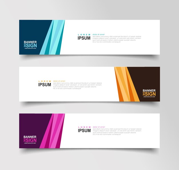 Vorlagen für horizontale Web-Banner Website-Header SEO-Anzeigen Flyer Einladungskarte Platz für ein Foto