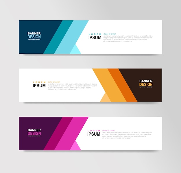 Vorlagen für horizontale Web-Banner Website-Header SEO-Anzeigen Flyer Einladungskarte Platz für ein Foto