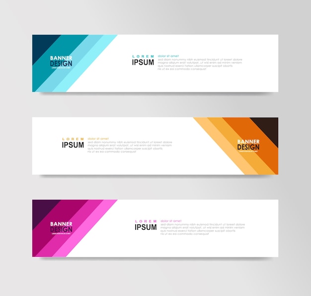 Vorlagen für horizontale Web-Banner Website-Header SEO-Anzeigen Flyer Einladungskarte Platz für ein Foto