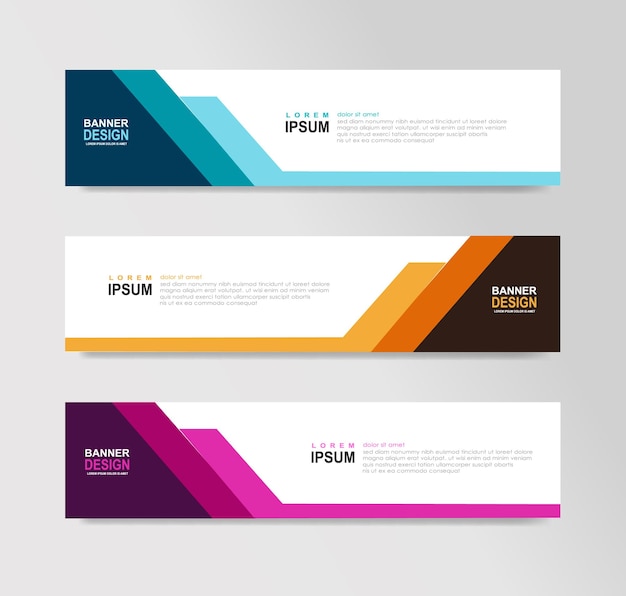 Vorlagen für horizontale Web-Banner Website-Header SEO-Anzeigen Flyer Einladungskarte Platz für ein Foto