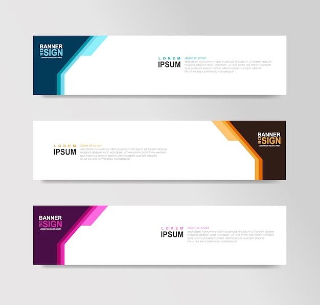 Vorlagen für horizontale Web-Banner Website-Header SEO-Anzeigen Flyer Einladungskarte Platz für ein Foto