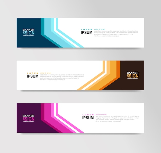 Vorlagen für horizontale Web-Banner Website-Header SEO-Anzeigen Flyer Einladungskarte Platz für ein Foto