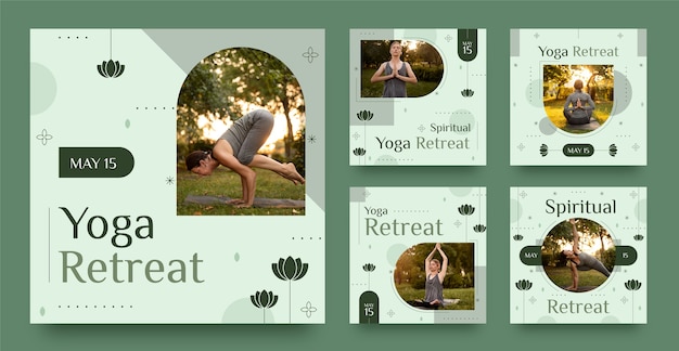 Vorlagendesign für Yoga-Retreats