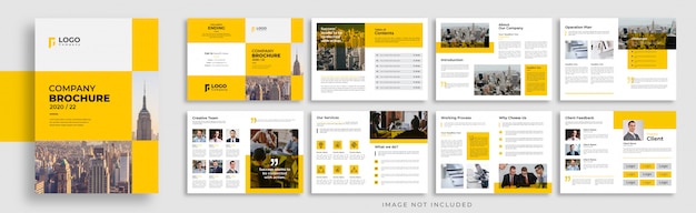 Vorlagenlayout für mehrseitige Unternehmensbroschüren