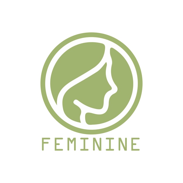 Vektor vorlagenvektor für feminine logo-sammlungen, femininer logo-satz