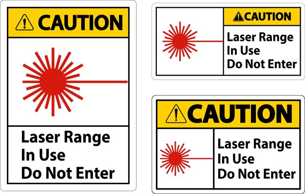 Vorsicht Laserbereich in Gebrauch Geben Sie das Zeichen nicht ein
