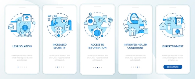 Vorteile von Energiediensten und dem RE Blue Onboarding-Bildschirm der mobilen App