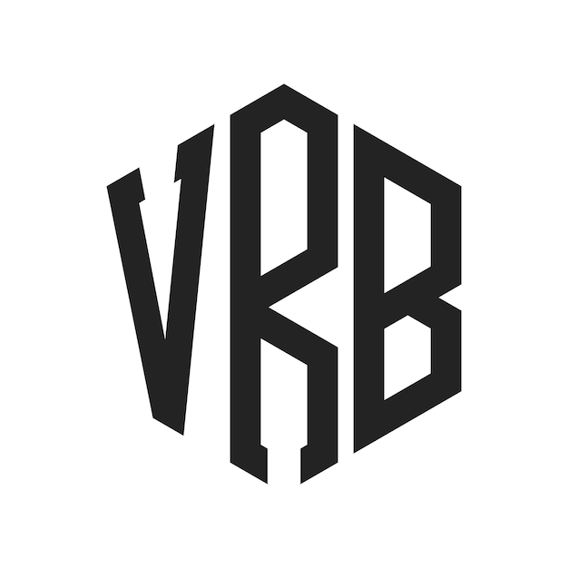 VRB-Logo-Design Anfangsbuchstaben VRB-Monogramm-Logo mit sechseckiger Form