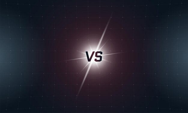 Vs-buchstaben für cyber-sport-match-wettbewerb futuristischer vs. kampfbildschirm