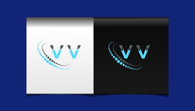 VV anfängliche moderne Logo-Design-Vektorsymbolvorlage