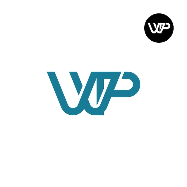 VVP- oder WP-Monogramm-Logo-Design