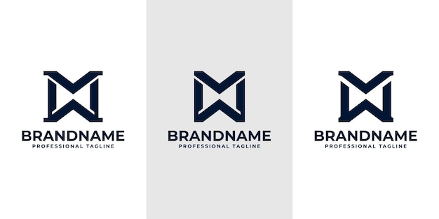 VW- oder WV-Monogramm-Logo für jedes Unternehmen mit den Initialen VW oder WV