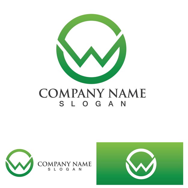 W Brief Logo-Vorlage