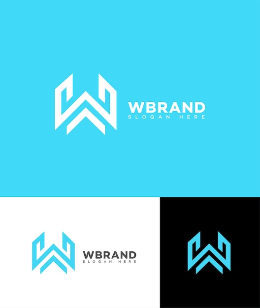 W Buchstabe Logo Icon Marke Identitätszeichen Symbol Vorlage