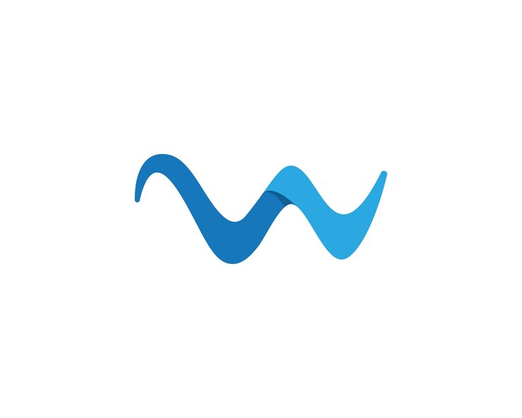 Vektor w buchstabe wasserwelle logo template vektor
