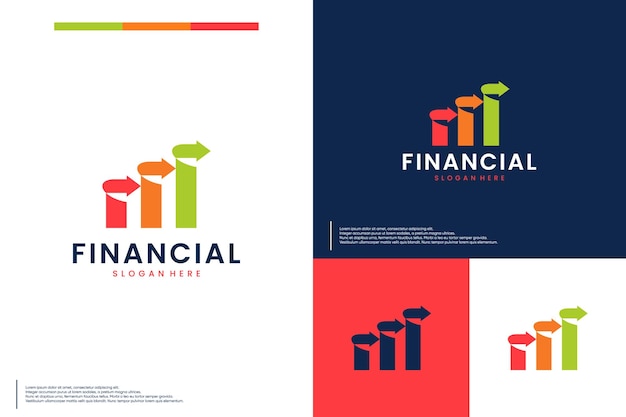 Wachstum wirtschaft finanzierung symbol logo design inspiration