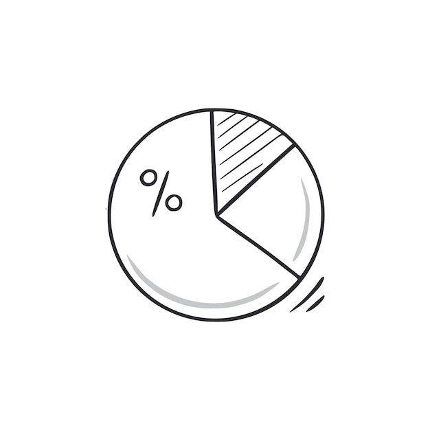 Vektor wachstumsstatistik grafik doodle statistik diagramm handgezeichnete skizze stil-icon finanzdiagramm comic