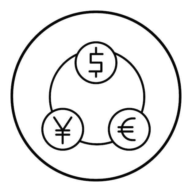 Währungsvektor-Symbol kann für Bank- und Finanz-Ikonen verwendet werden