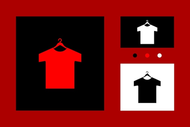 Wäscherei und chemische Reinigung T-Shirt Aufhänger Logo Design Icon Vector Inspiration