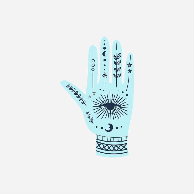Vektor wahrsager-handillustration