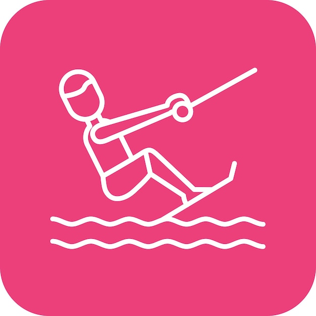 Vektor wakeboarding-icon-vektorbild kann für wassersportarten verwendet werden