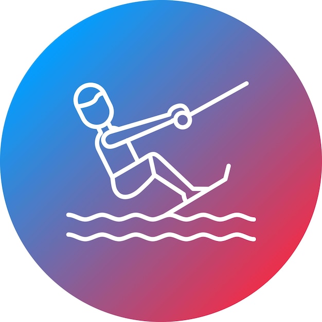 Vektor wakeboarding-icon-vektorbild kann für wassersportarten verwendet werden