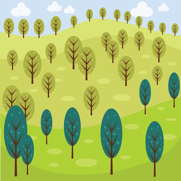 Wald-Cartoon-Illustration