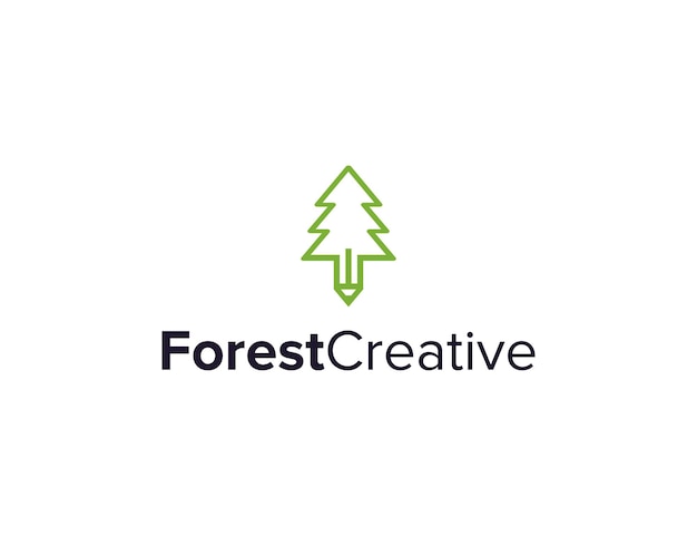 Wald kreatives einfaches einzigartiges modernes logo-design